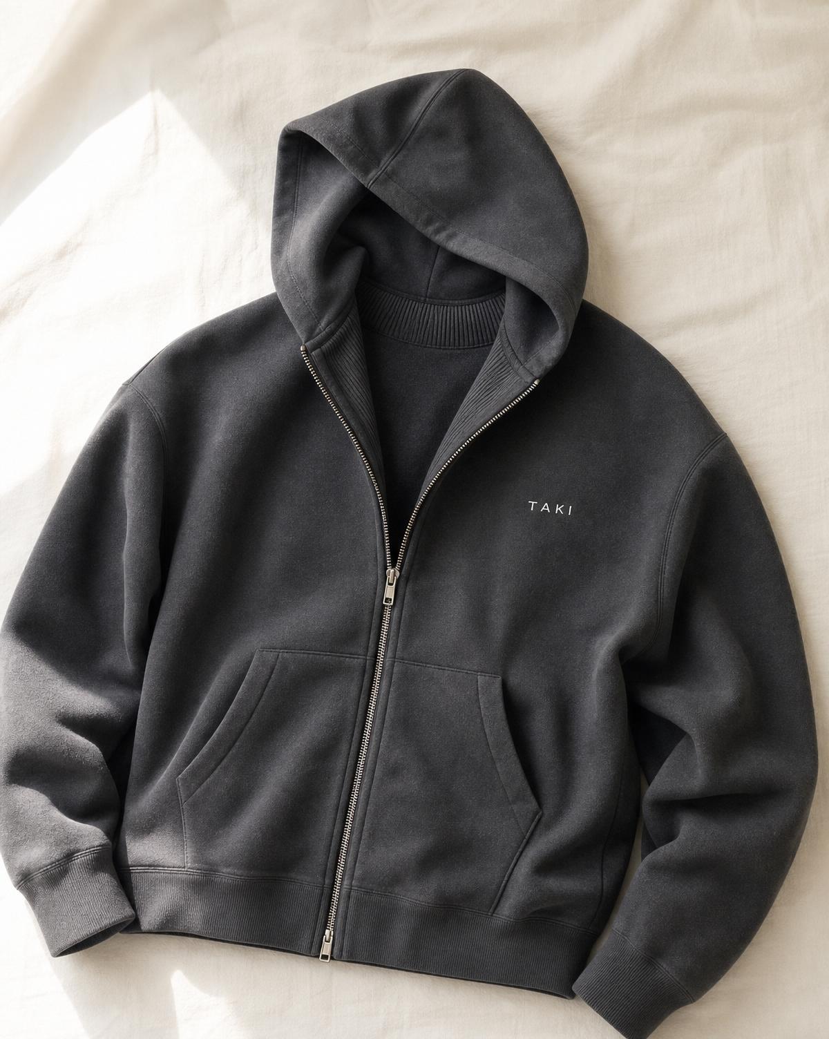 TAKI Oversized Zip Hoodie